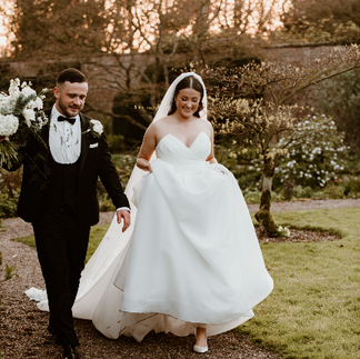 Real Elizabeth Kate bride Wearing Eva Lendel Samanta Wedding Dress
