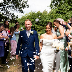 real elizabeth kate bridal bride wearing a fitted crepe made with love winter wedding dress