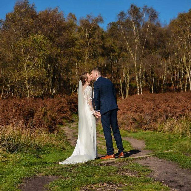 Real bride Rachel Enzoani Blue Mimi Wedding dress at Elizabeth Kate Scunthorpe North Lincolnshire