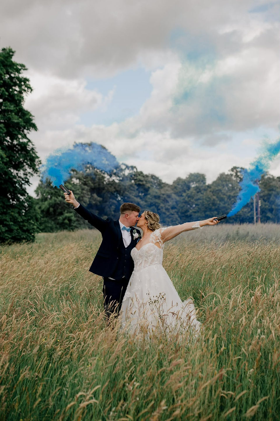 Real bride Laura wearing Janice by Rebecca Ingram at her Hirst Priory wedding
