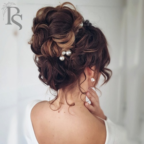 Bride with updo hair style Doncaster