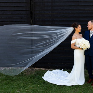 Elizabeth Kate Bride Wearing Made With Love Plain Fitted Winter Wedding Dress