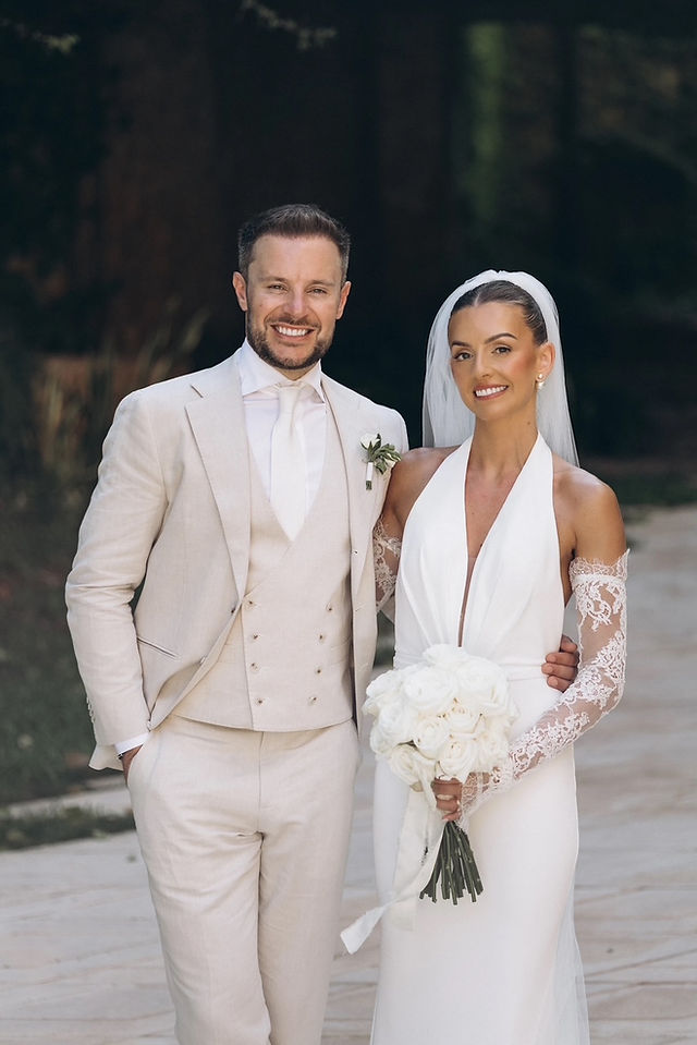 Elizabeth Kate Bride Wearing Made With Love Plain Fitted Audrey Wedding Dress