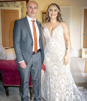 Real Bride Tanya wearing Bonnie by Willowby wedding dress from Elizabeth Kate Crowle Scunthorpe