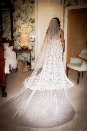 Real Bride Tanya wearing Bonnie by Willowby wedding dress from Elizabeth Kate Crowle Scunthorpe