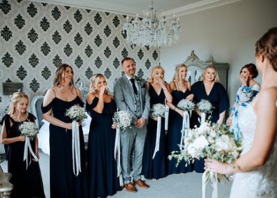 Real Elizabeth Kate Bridal couple Alex and Josh Married at Hirst Priory Crowle