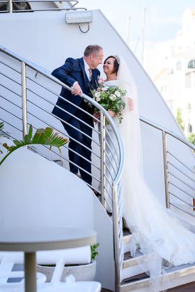 Real Elizabeth Kate Bridal Bride Rowena wearing Elysee Wedding Dress