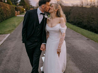 Real Elizabeth Kate Bride wearing Eva Lendel Baccara wedding dress