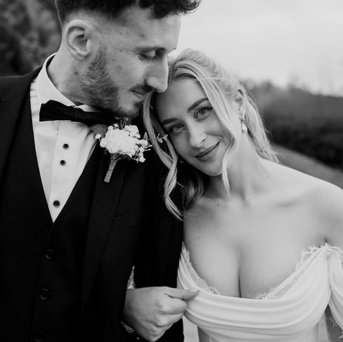 Bonnie wearing a fitted Eva Lendel wedding dress during portraits in Lincolnshire