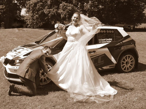Real Elizabeth Kate Bridal Bride Lucy wearing Enzoani wedding dress