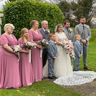 Abby and Will real Elizabeth Kate bride in Enzoani wedding dress
