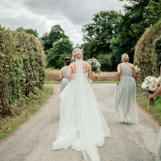 Real Elizabeth Kate bride wearing Rebecca Ingram wedding dress
