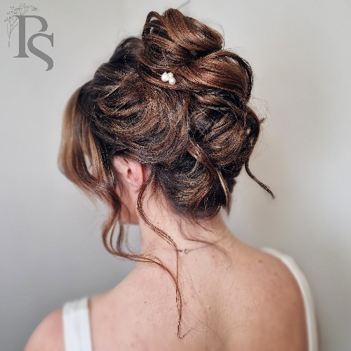 Bride with updo hair style Doncaster