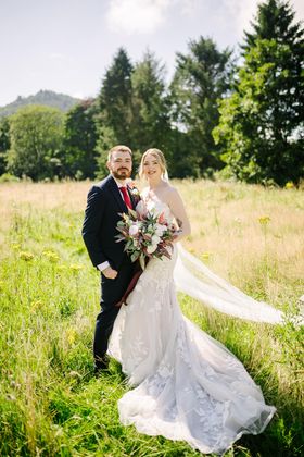 Real bride Rachel wears Rebecca Ingram Hattie wedding dress