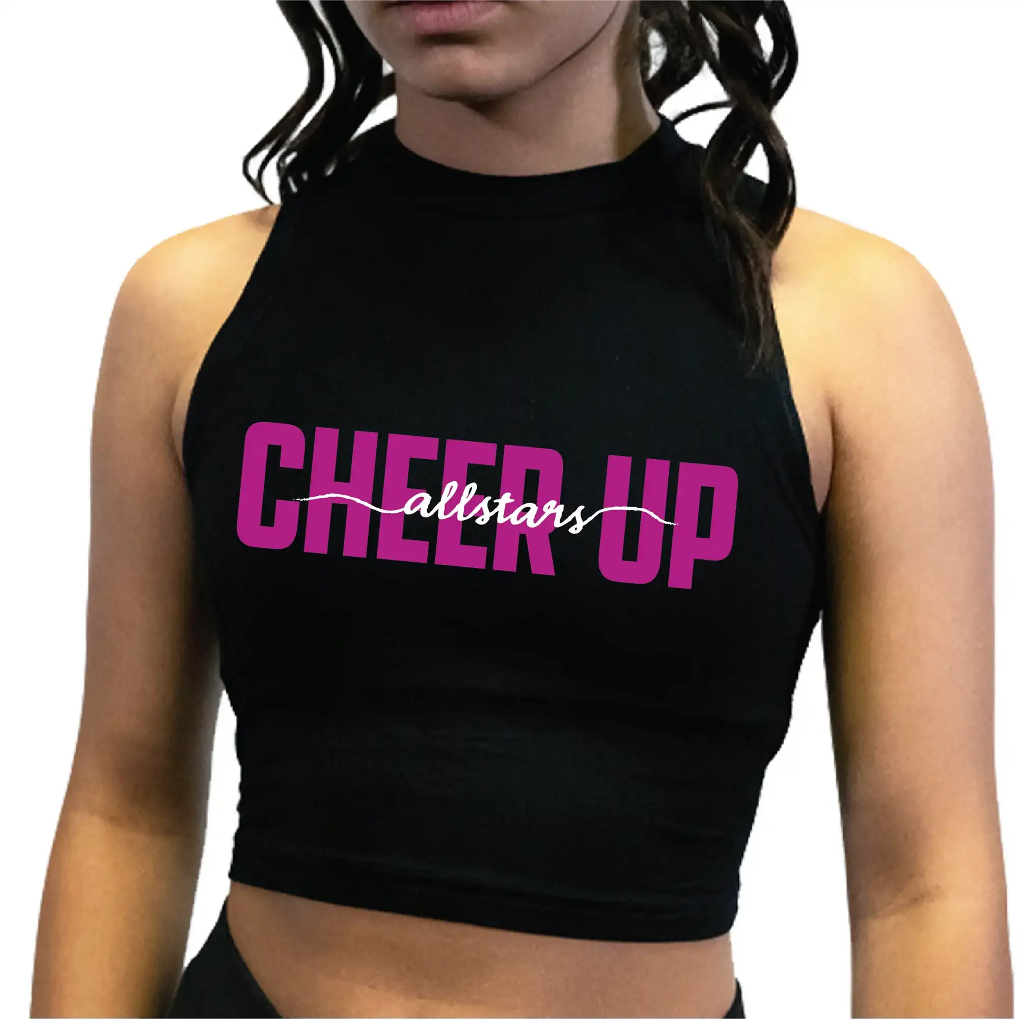 Cheer up High Collar Crop
