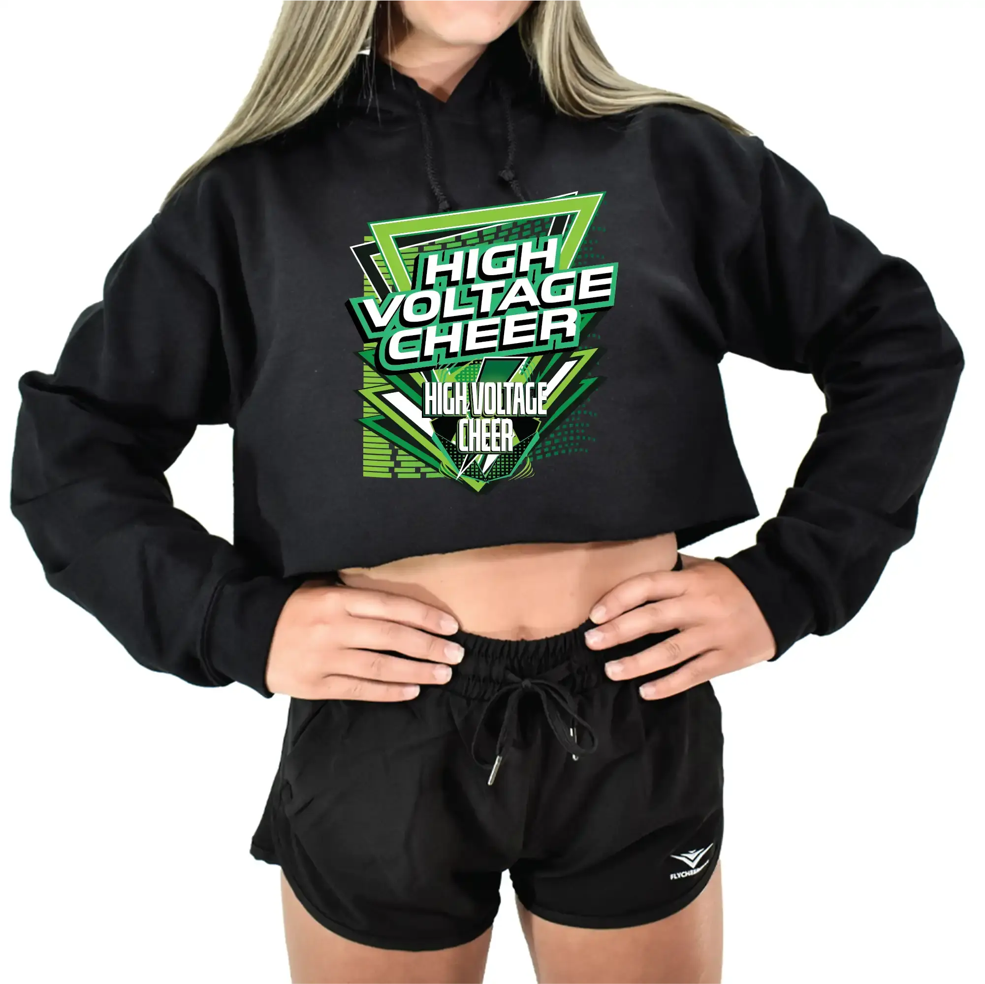 HV Black Crop Hoodie