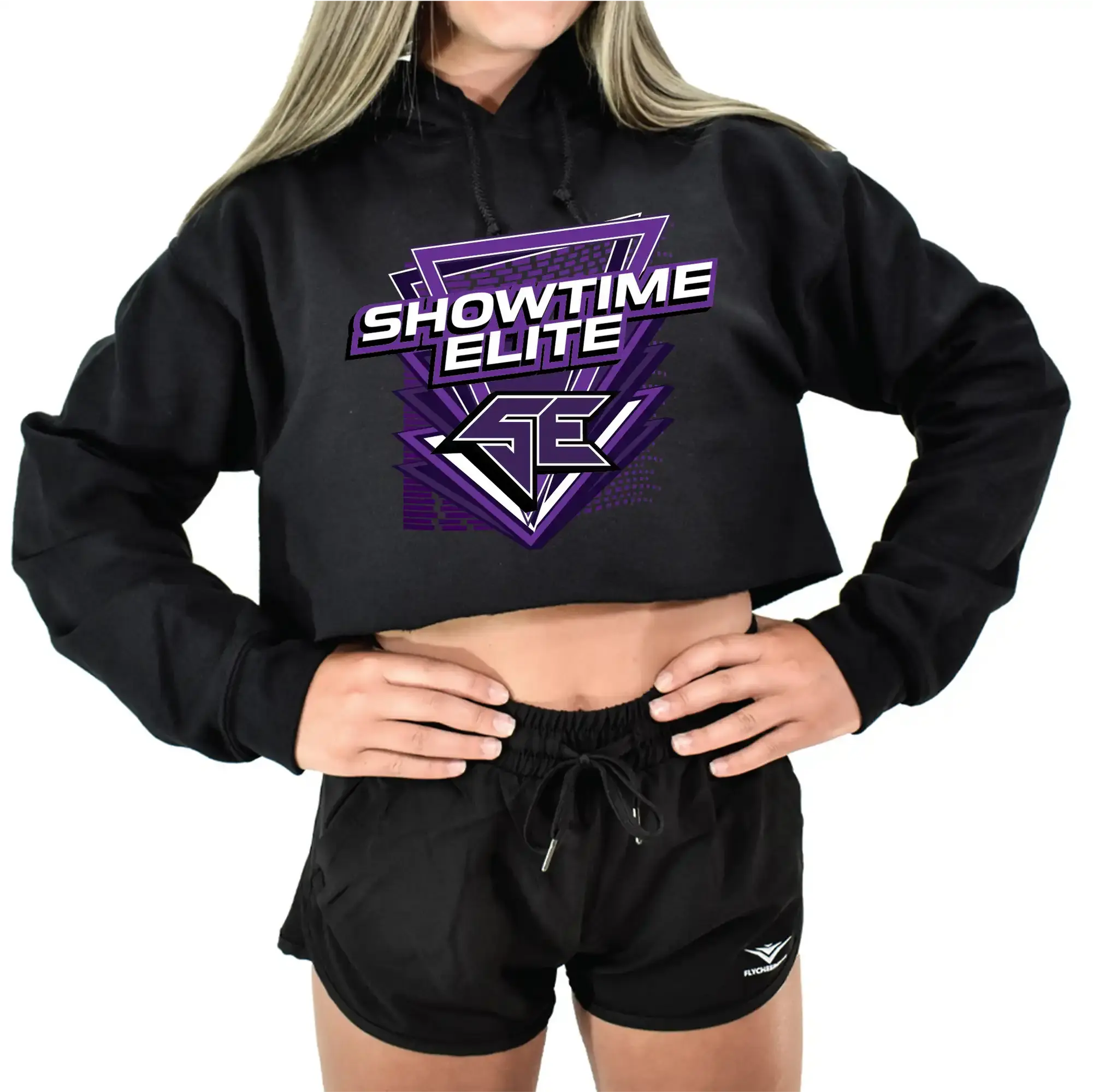 SE Black Crop Hoodie