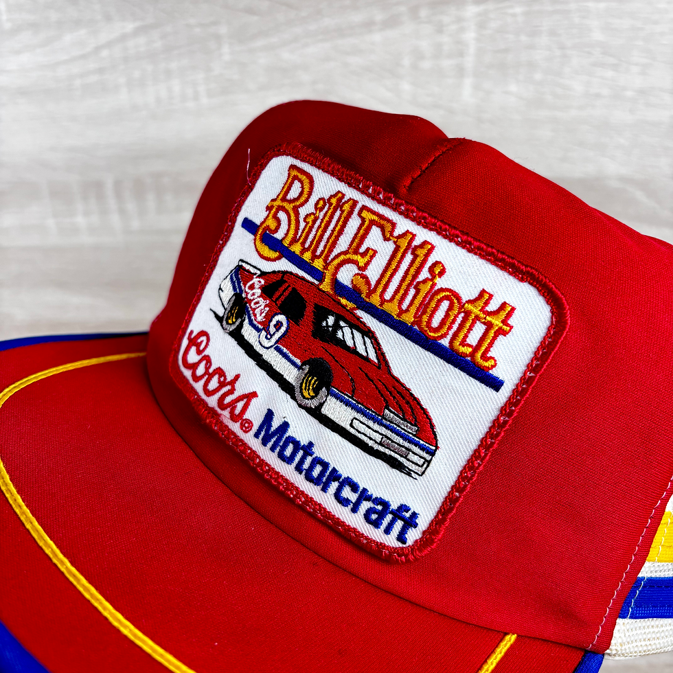 Thumbnail: Vintage Bill Elliot Nascar Coors 3 Stripes Trucker Hat