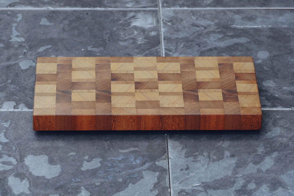 Iroko End Grain Chopping Board - Skinner Designs