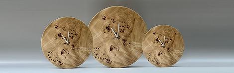 Character clocks handmade from poplar wood in Sussex