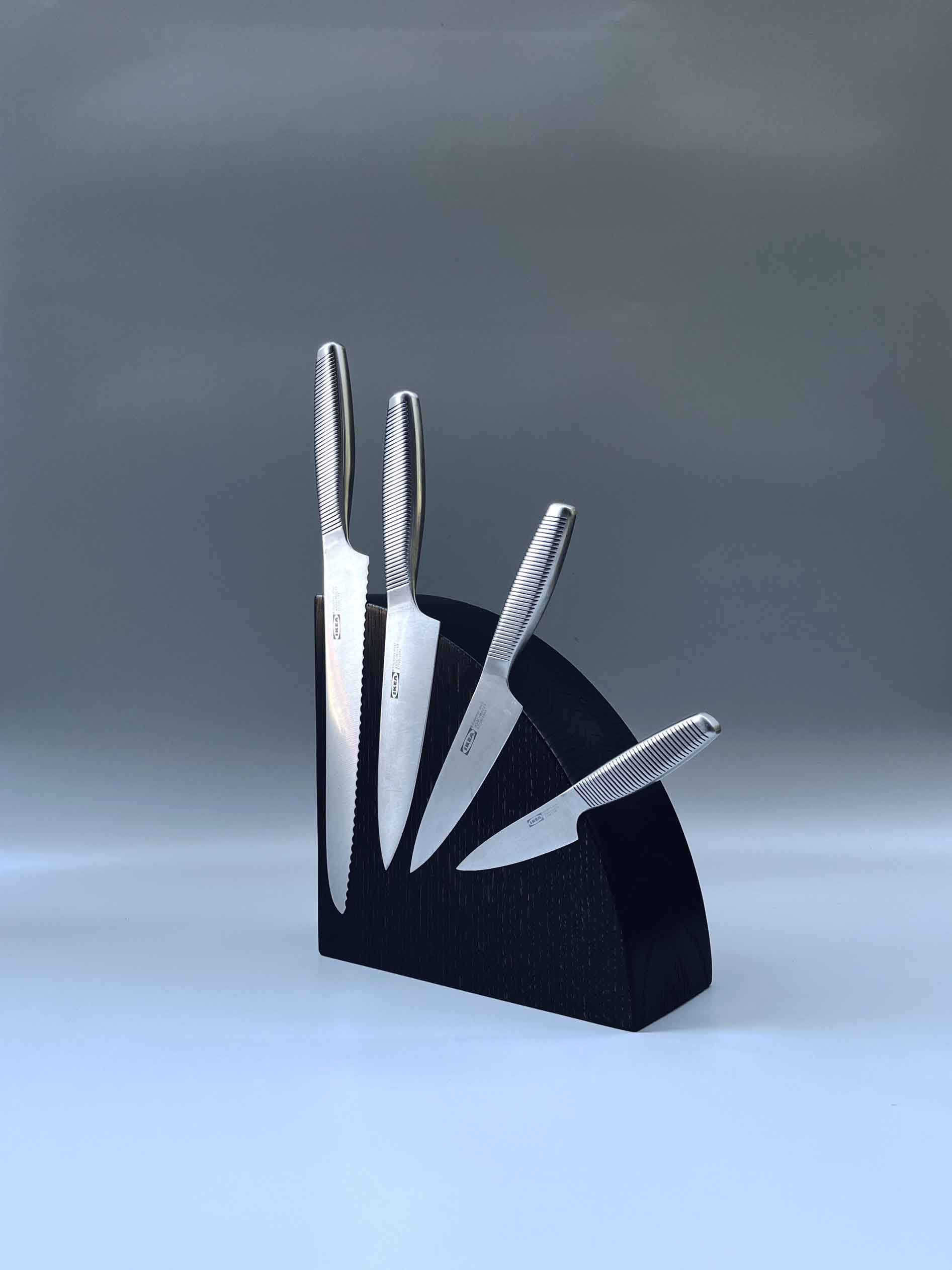 Ebonised English Oak Magnetic Knife Block