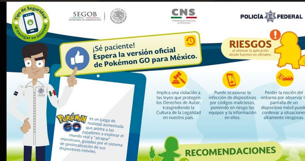 La Policía Federal advierte de riesgos por jugar Pokémon Go