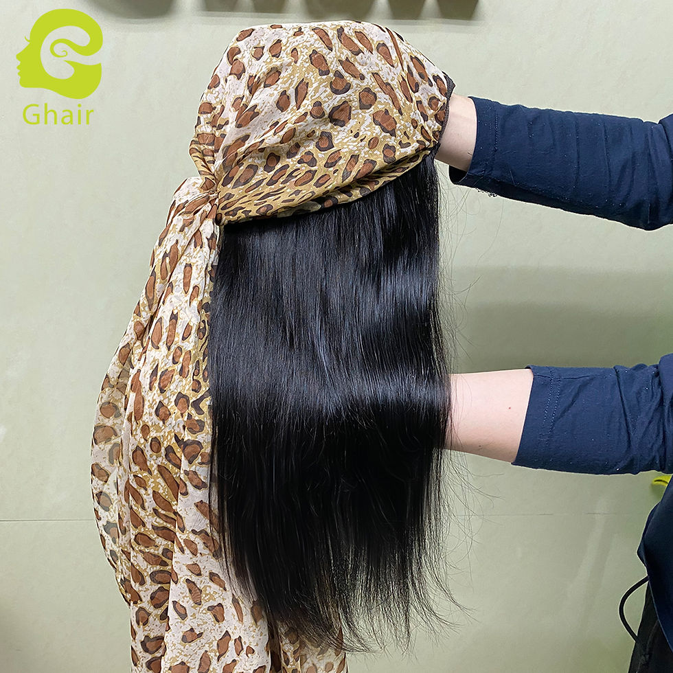 Thumbnail: Scarf Headband Wig Human Hair