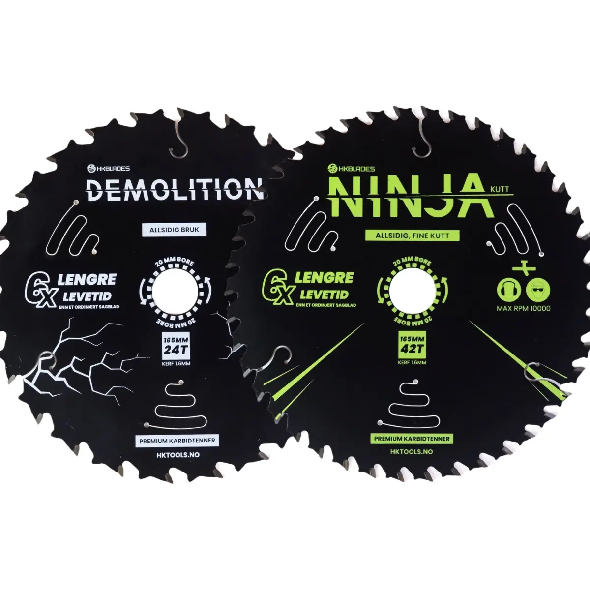 2 stykk sagblader med 24tenner og 42 tenner