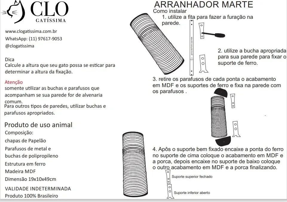 Miniatura: Arranhador Vertical Marte - Clo Gatíssima