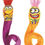 Miniatura: FCC BRINQUEDO SPRINGY WORMS ROXO/LARANJA