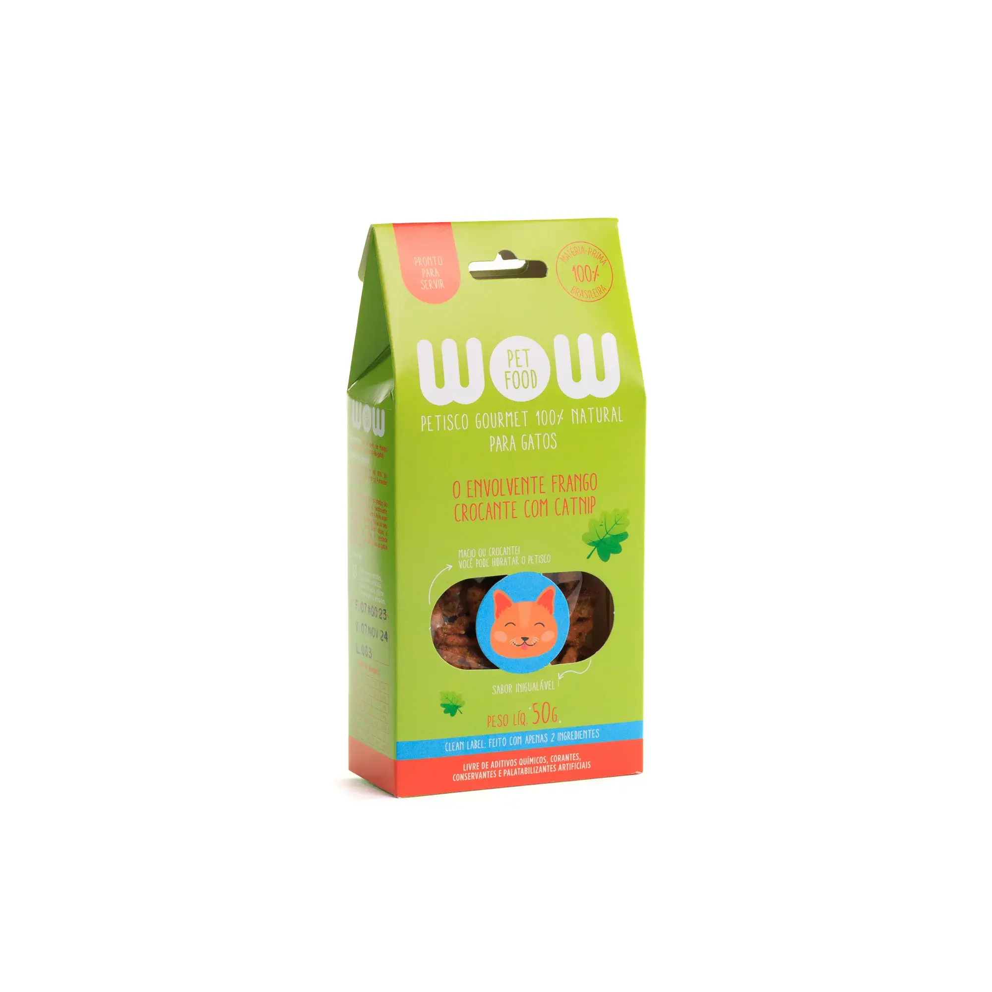 Petisco WOW Frango crocante com catnip 50g