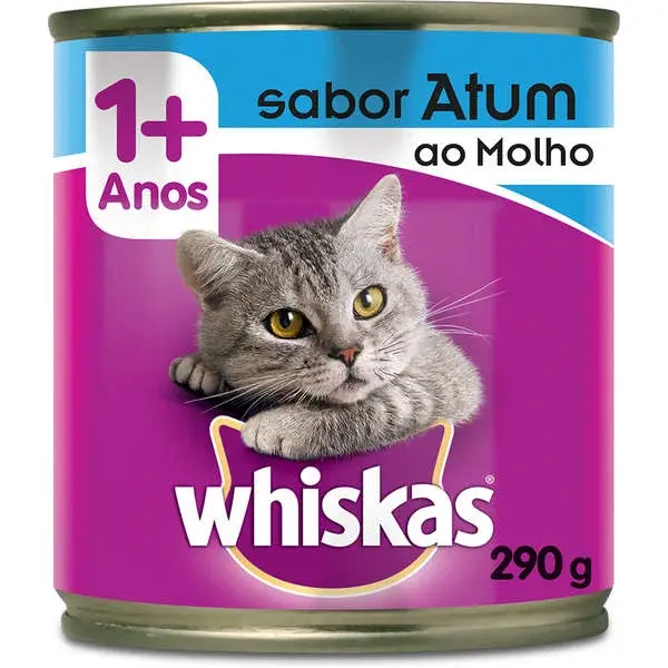WHISKAS LATA ATUM AO MOLHO 290GR