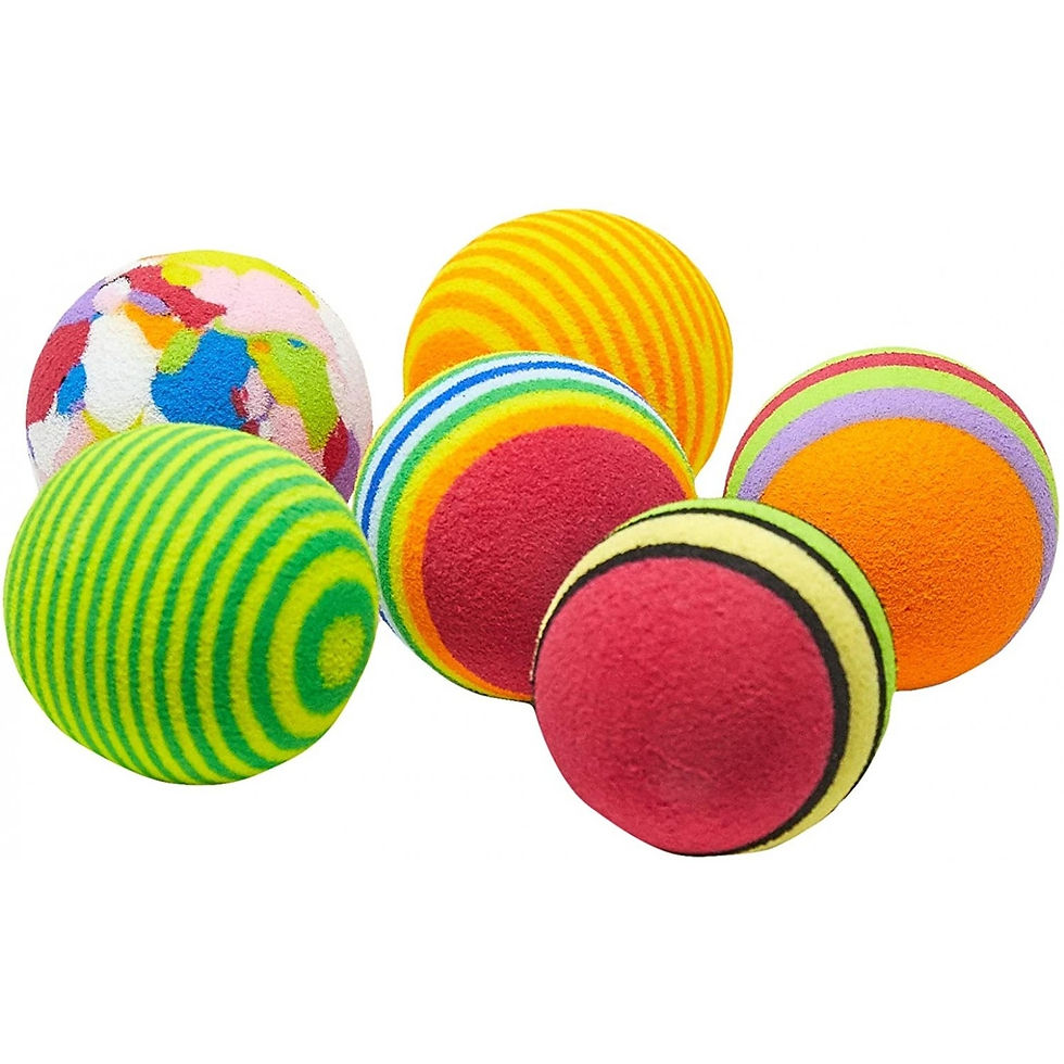 CAT BOLINHA ESPUMA COM 6 UNIDADES