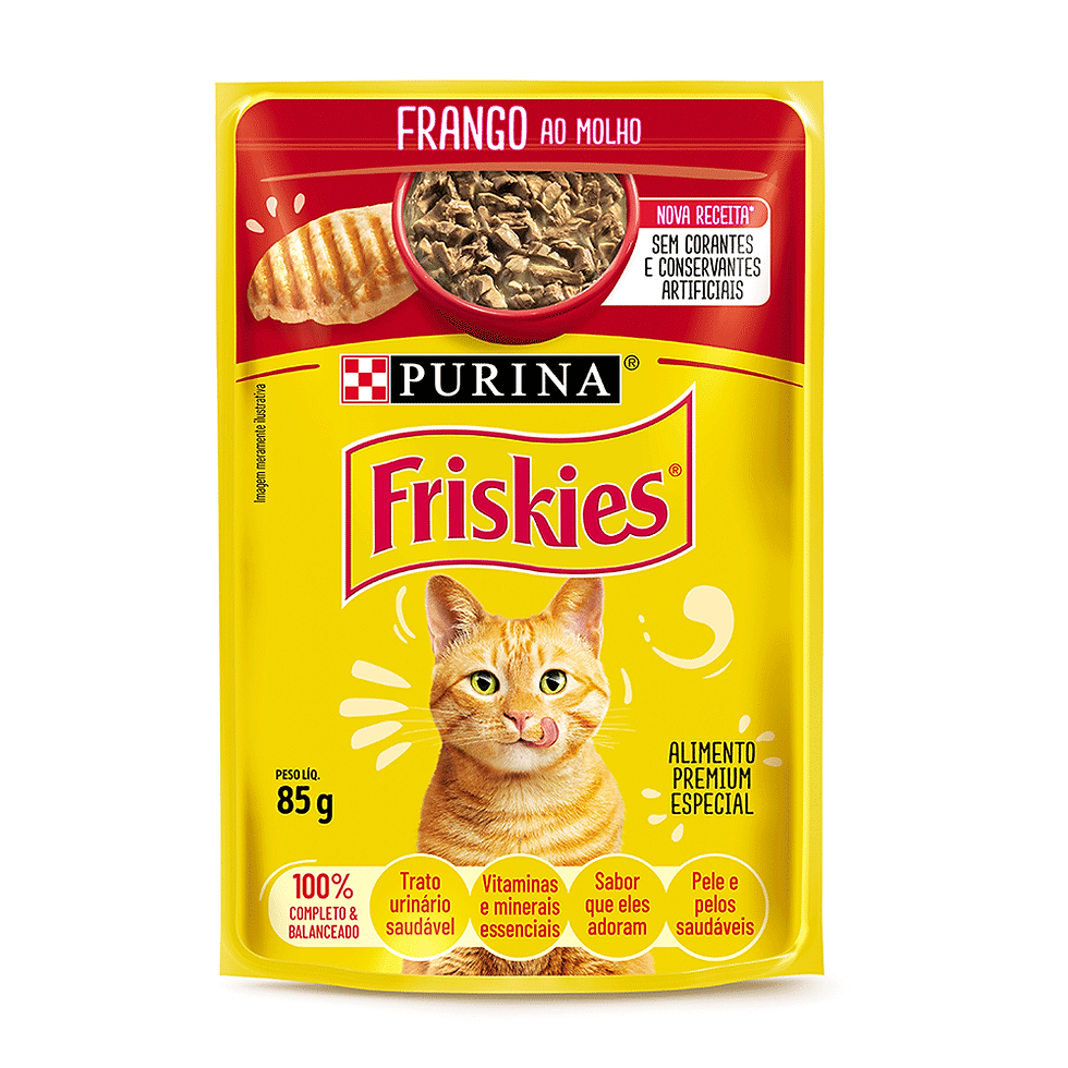 SACHÊ FRISKIES FRANGO AO MOLHO 85G