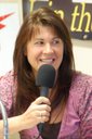 Tricia Feijo on the air live with Jerry Hughes