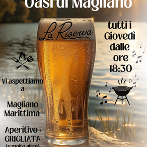 MAGLIANO MARITTIMA APERITIVO A BORDO LAGO DALLE ORE 18:30 VI ASPETTIAMO CON LA NOSTRA GRIGLIATA E MOLTO ALTRO, EVENTO APERTO A TUTTI,GOLFISTI E NON. TANTA MUSICA E DIVERTIMENTO,   NON POTETE MANCARE. 