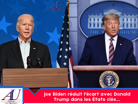 Joe Biden réduit l'écart avec Donald Trump dans les États clés…