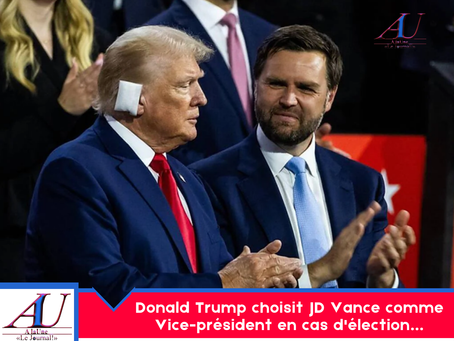 Donald Trump choisit JD Vance comme Vice-président en cas d'élection…