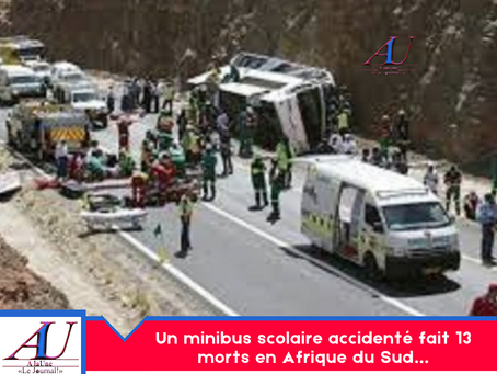 Un minibus scolaire accidenté fait 13 morts en Afrique du Sud…