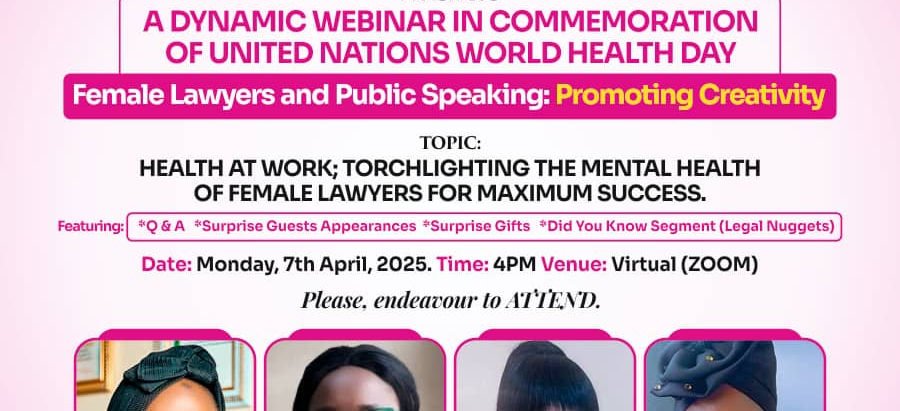 NBAWF EDO invites you to a Special Virtual Session on Mental Wellness