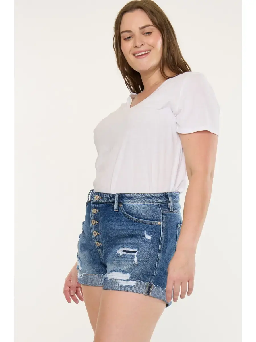 Thumbnail: Kan Can Plus High Rise Mended Shorts