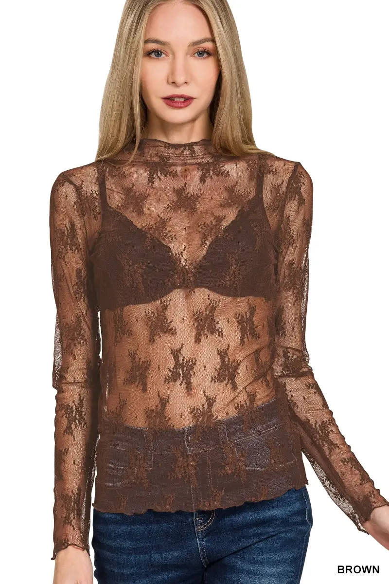 Thumbnail: Lace See Through Layering Top