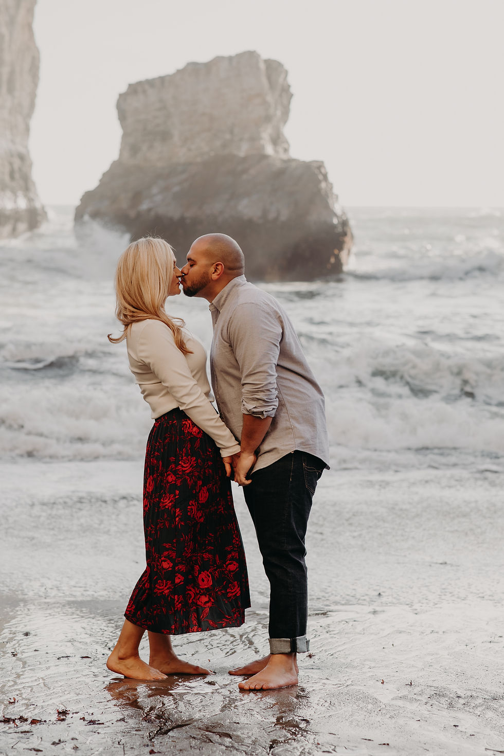 Shark Fin Cove, Couple engagement shoot 
