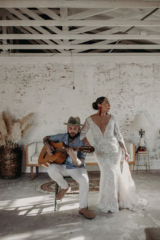 Temecula, boho, moody wedding bride and groom latino