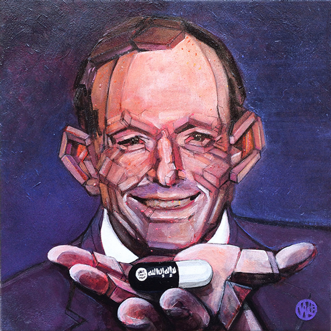 Tony Abbott portrait By Wade Gregory Clark