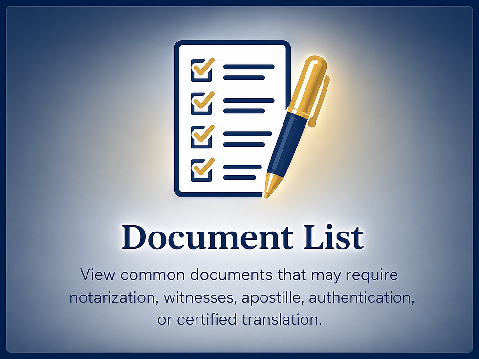 Power of Attorney, Notary Near Me, Last Will and Testiment, Trusts, Rental Agreements,
