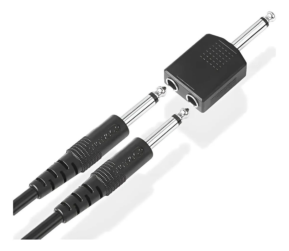 Miniatura: Adaptador En Y Divisor De Audio 6,3mm A 2 Plug Jack Monoaural