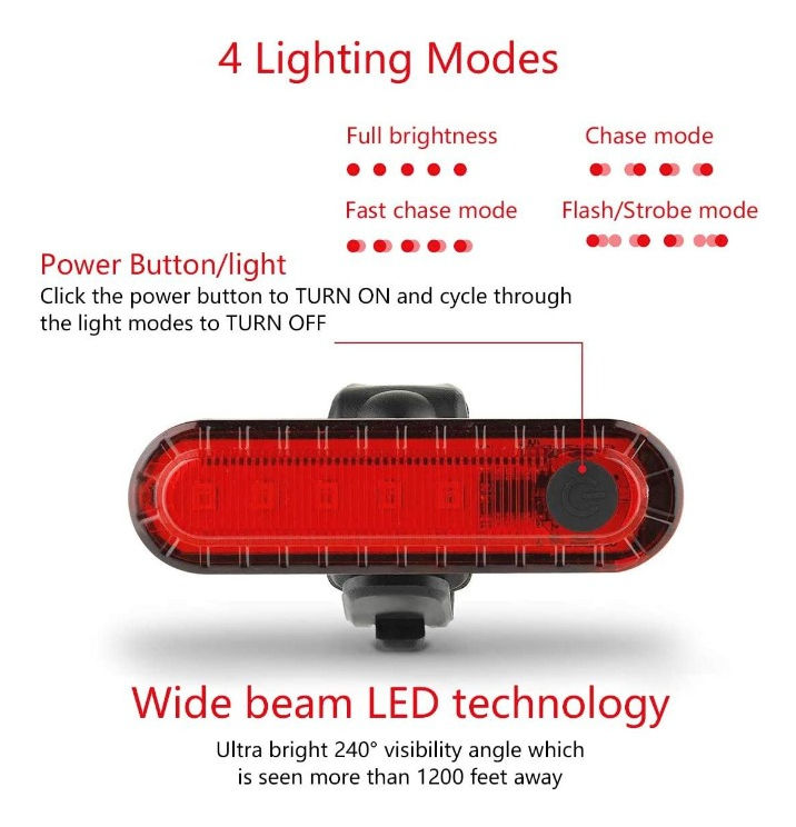 Miniatura: Luz Para Bicicleta Volcano Roja