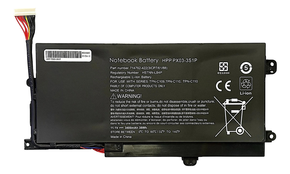 Bateria Para Hp 14-k Px03xl Hstnn-lb4p 14-k012la 14-k035tx Negro