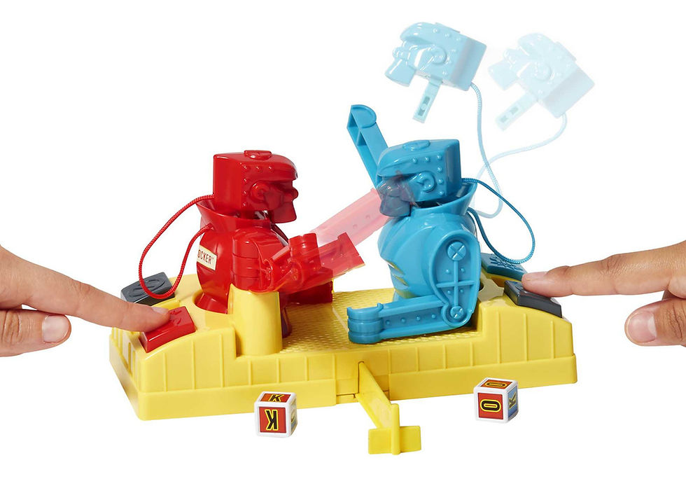 Miniatura: Juego De Mesa Rock 'em Sock 'em Bloquea Y Golpea De Mattel